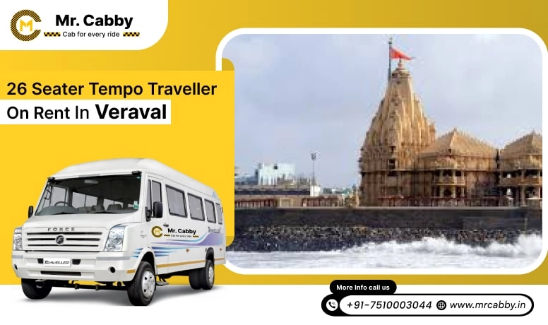 26 Seater Tempo Traveller on Rent in Veraval