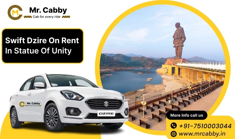 Swift Dzire on Rent in Statue of Unity