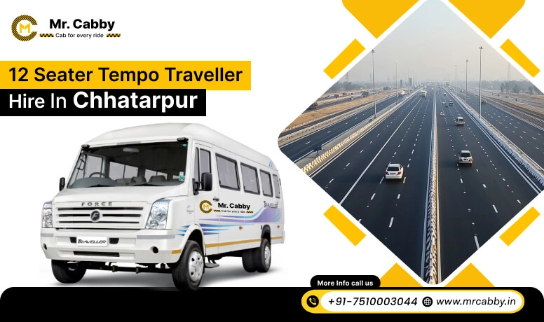 12 Seater Tempo Travellers On Rent in Chhatarpur