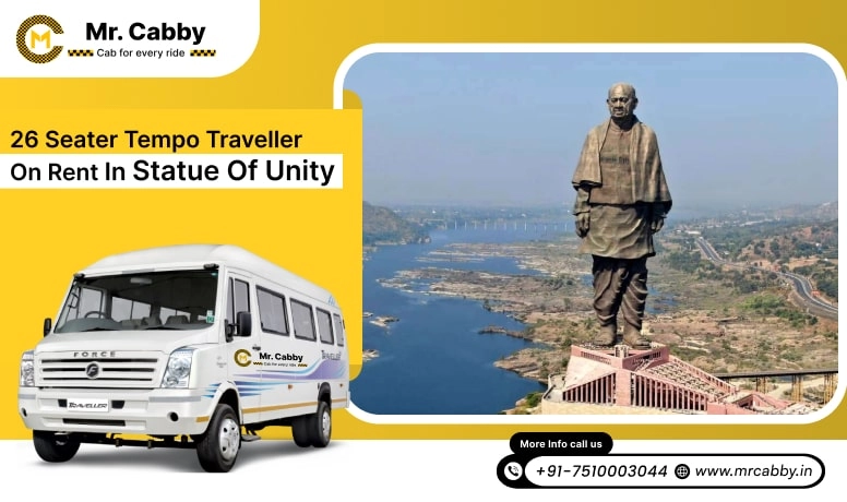 26 Seater Tempo Traveller on Rent in Statue of Unity
