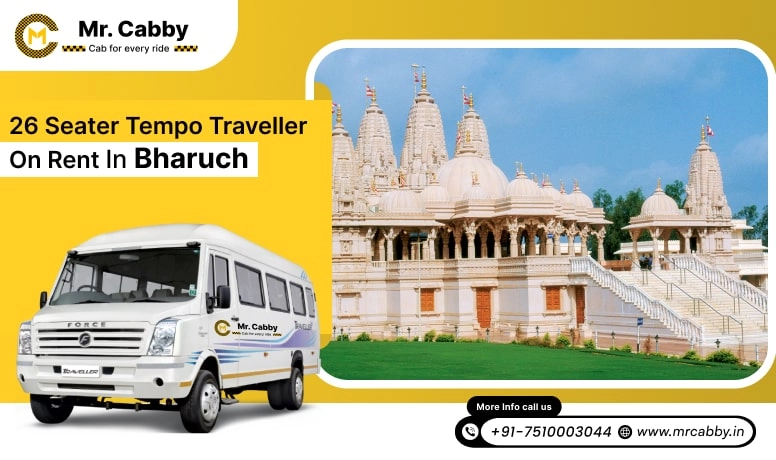 26 Seater Tempo Traveller on Rent in Bharuch